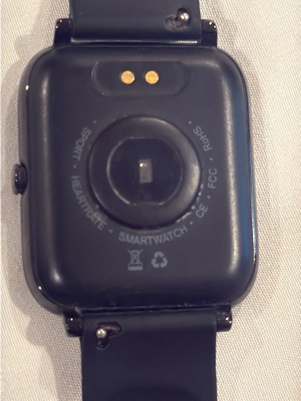 Smart Fitness Watch with Black and Rose Gold Bands